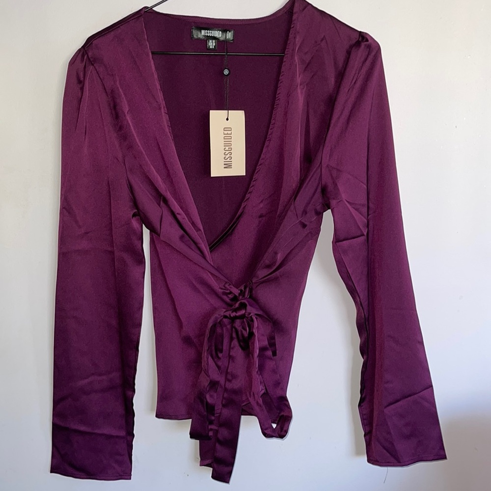 Missguided purple blouse